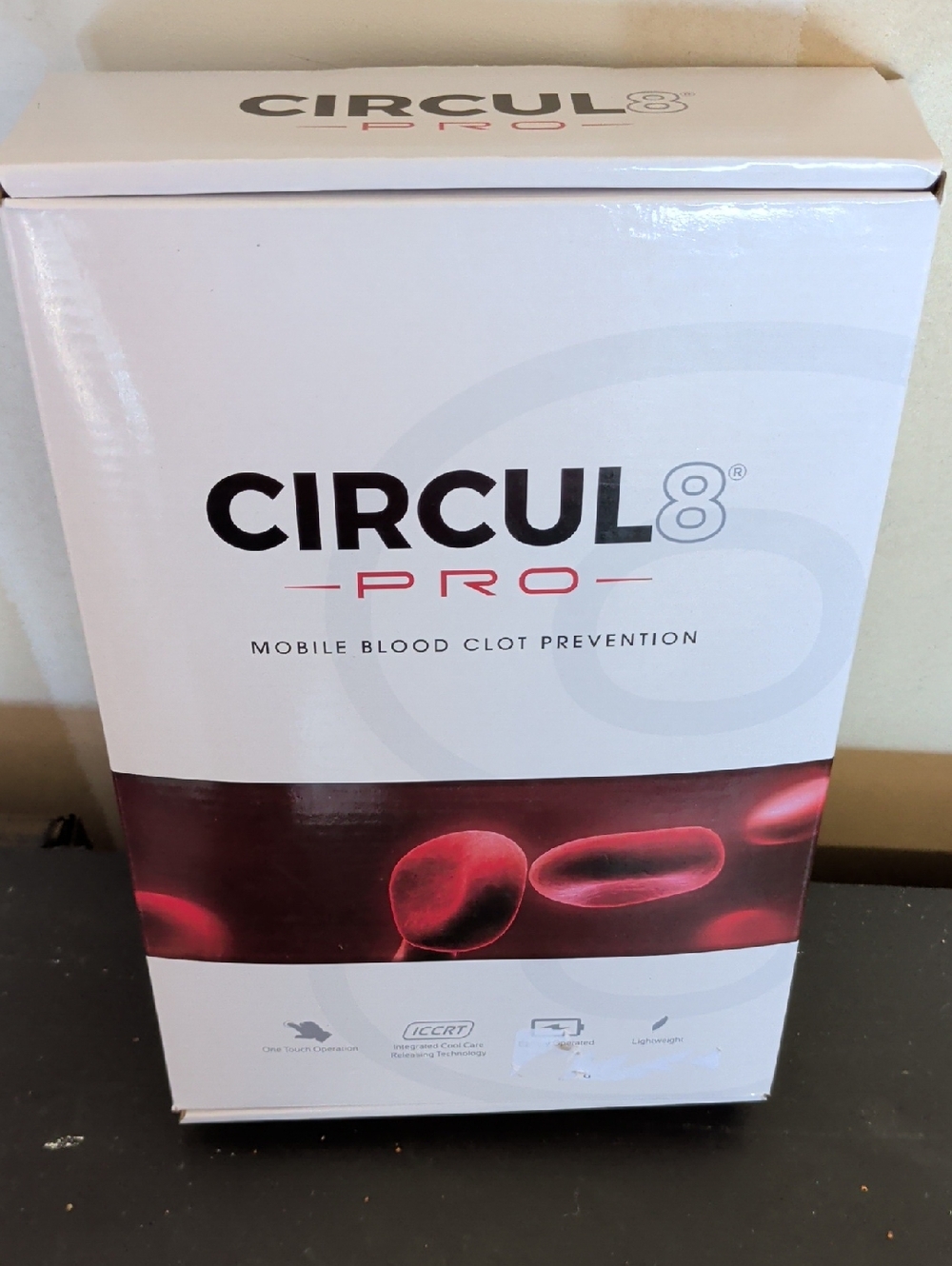 CIRCUL8 Pro Mobile Blood Clot Prevention - White with Red Accents